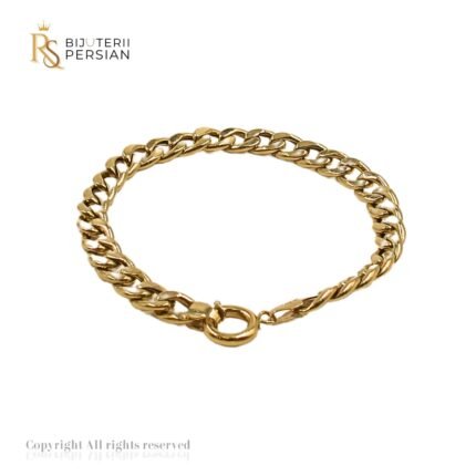 Brățara Fină Cubană din aur galben - bijuterie elegantă din aur 14k