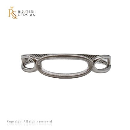 Brățara fixă modernă din aur alb, ideală pentru stiluri elegante