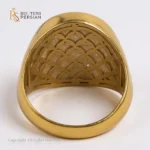 Inel bărbătesc Imperial din aur galben cu email negru și pietre zirconiu