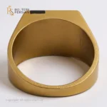 Inel bărbătesc Regal din aur galben cu email colorat și pietre zirconiu