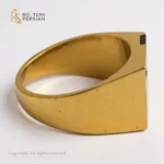 Inel bărbătesc Regal din aur galben cu email colorat și pietre zirconiu