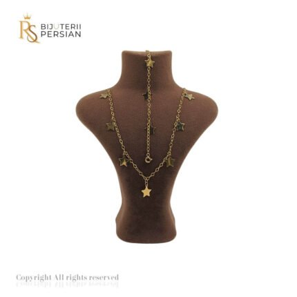 Set Brățară și Colier Stele din Aur Galben - Eleganță și Rafinament