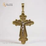 Pandantiv Crucifix din Aur Galben 14K cu Detalii Fine