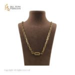 14K cu element central texturat, design robust și elegant