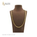 Lant aur galben 14K cu design șarpe lucios, elegant și flexibil