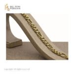 brățară Figaro din aur galben 14K pentru bărbați