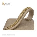 brățară lată din aur galben 14K pentru bărbați