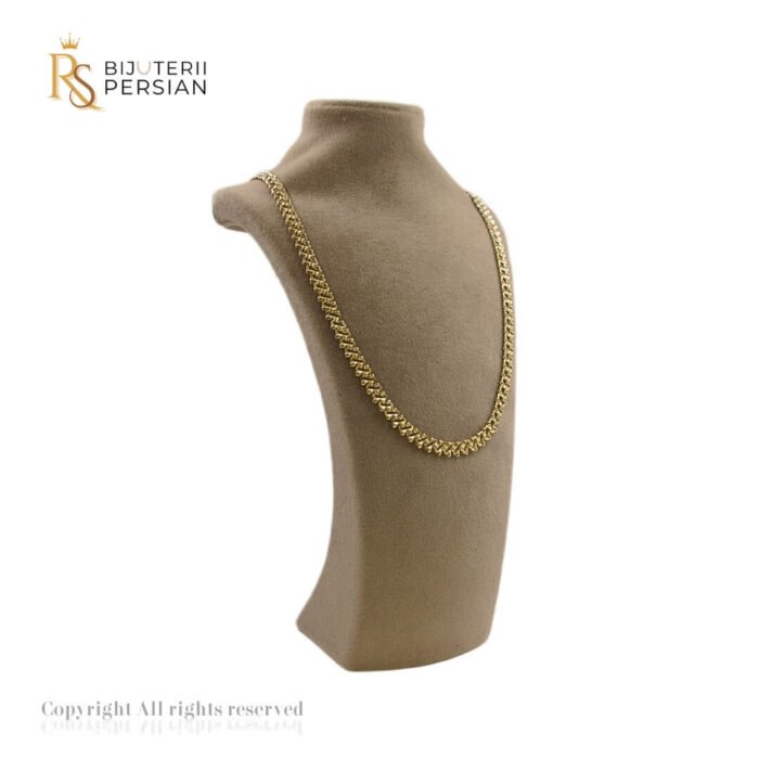 Lant aur galben 14K cu design compact și strălucire intensă