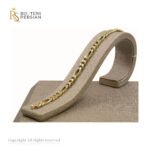 brățară Figaro din aur galben 14K pentru bărbați
