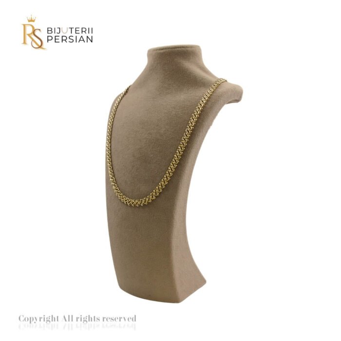 Lant aur galben 14K cu design compact și strălucire intensă