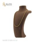 Lanț din aur galben 14K model răsucit cu textură strălucitoare și design rafinat