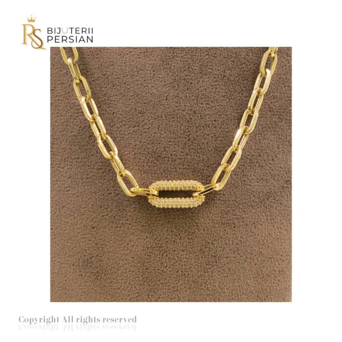 14K cu element central texturat, design robust și elegant