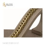 brățară lată din aur galben 14K pentru bărbați