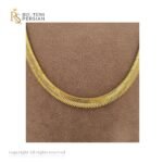 Lant aur galben 14K cu design șarpe lucios, elegant și flexibil