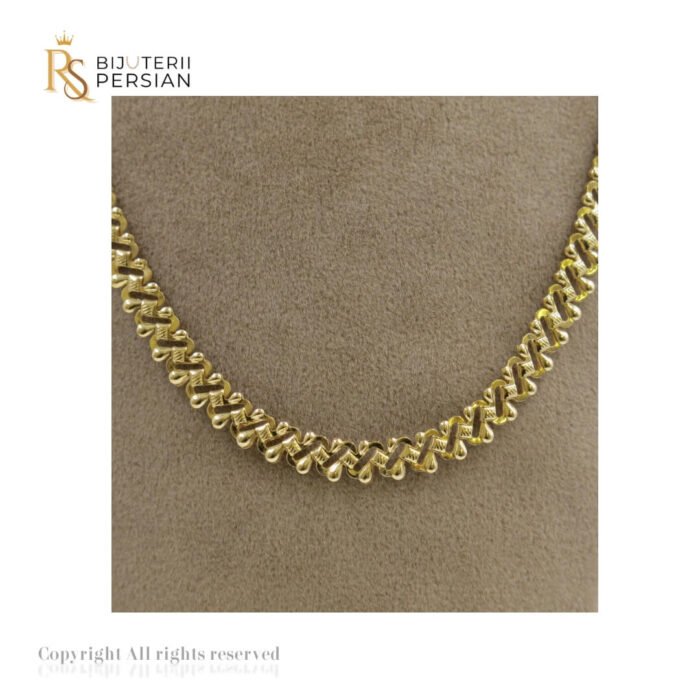 Lant aur galben 14K cu design compact și strălucire intensă