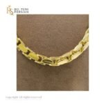 Lant aur galben 14K cu zale late ovale, design impunător și strălucire puternică