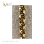 Brățară din aur galben 14K cu verigi groase și elemente fațetate strălucitoare – design geometric și sofisticat.