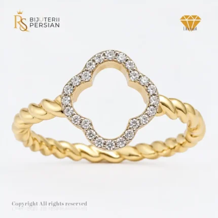 Inel aur galben 14K cu diamante naturale VS-SI Bijuterii Persian