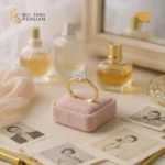 Inel de logodnă din aur galben cu montură în stil halou și diamante strălucitoare – model Aurora