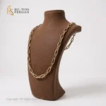 Lanț din aur galben 14K cu zale mari ovale, stil clasic și finisaj strălucitor