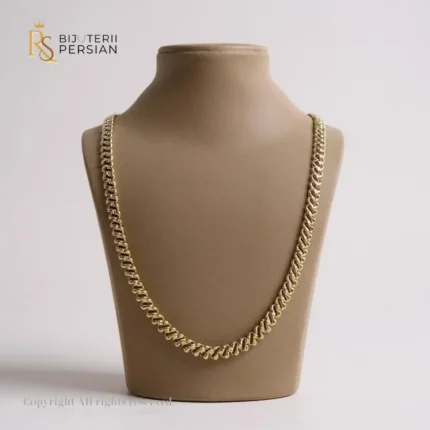 Lant aur galben 14K cu design compact și strălucire intensă