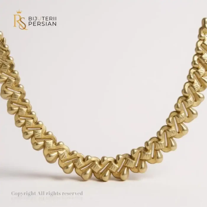 Lant aur galben 14K cu design compact și strălucire intensă