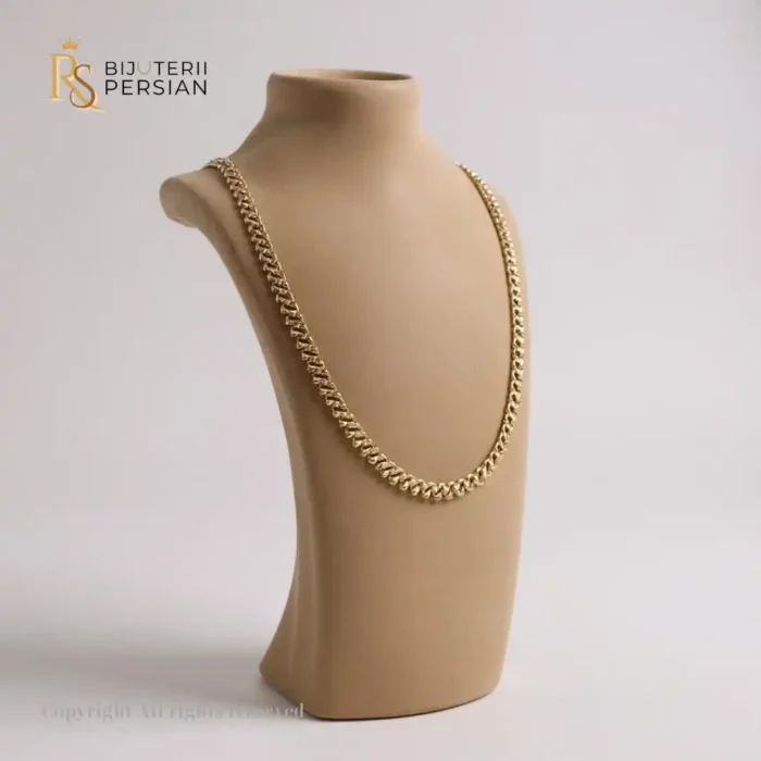 Lant aur galben 14K cu design compact și strălucire intensă