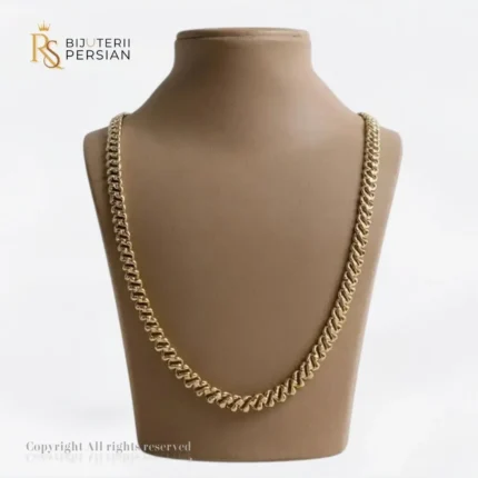 Lant aur galben 14K cu design compact și strălucire intensă