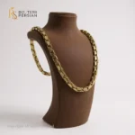 Lant aur galben 14K cu zale late ovale, design impunător și strălucire puternică