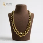 Lanț din aur galben 14K cu design elegant și modern, zale intercalate