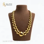 Lanț din aur galben 14K cu design elegant și modern, zale intercalate