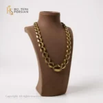 Lanț din aur galben 14K cu design elegant și modern, zale intercalate