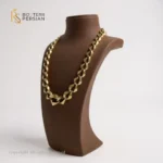 Lanț din aur galben 14K cu design elegant și modern, zale intercalate