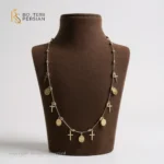 Lanț din aur galben de 14K cu cruciulițe și medalioane decorative - bijuterie elegantă simbolică