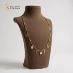 Lanț din aur galben de 14K cu cruciulițe și medalioane decorative - bijuterie elegantă simbolică