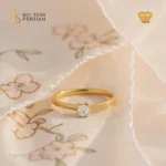 Inel solitar aur galben cu diamant IGI 0.14ct