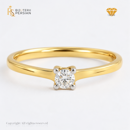 Inel-Solitar-Aur-Galben-14K-cu-Diamant-Natural-0.14ct-IGI-–-Model-Clasic-Elegant