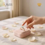 Inel solitar din aur galben cu diamant rotund și bandă cu pietre, certificat IGI