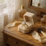 Inel Victoria din aur galben și alb 14K cu diamante naturale certificat HRD, design rectangular elegant