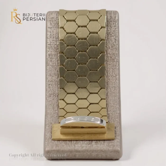 Brățară din aur 14K model hexagonal, design elegant