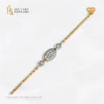 Brățară din aur 14K cu diamante naturale oval pavé certificată HRD – Bijuterii Persian