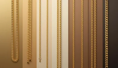 Tipuri de lanțuri din aur: Figaro, Box, Cuban, Rope, Singapore – modele și grosimi.