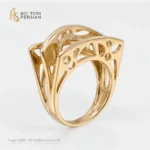 inel din aur 14K design artistic fluid sculptat – Bijuterii Persian