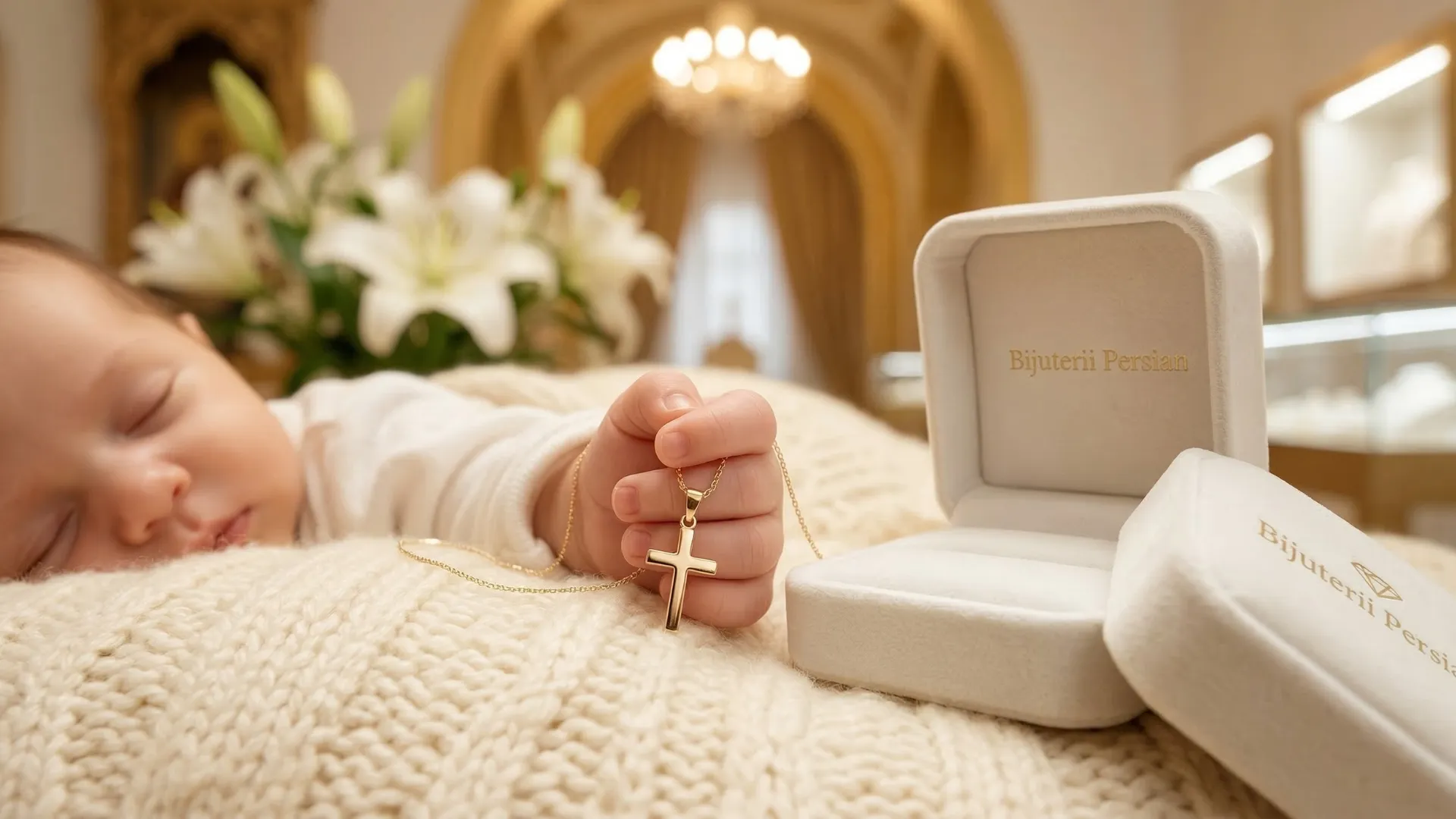Idei de cadouri botez aur pentru bebeluși - Bijuterii Persian București