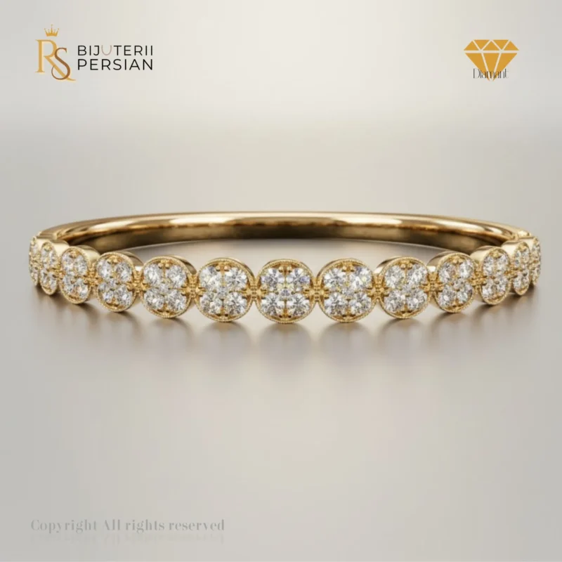 Inel aur galben 14K cu diamante naturale si certificat IGI