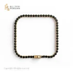 Brățară Tennis din aur galben 14K cu lățime de 3 mm și cristale zirconia negre - Bijuterii Persian
