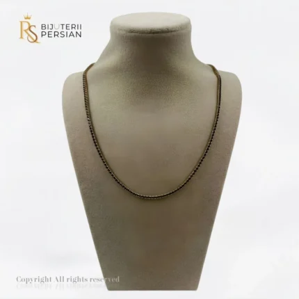 Colier Tennis din aur galben 14K cu lățime de 2 mm și cristale - Bijuterii Persian