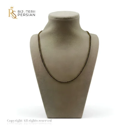 Colier Tennis din aur galben 14K cu lățime de 2 mm și cristale - Bijuterii Persian