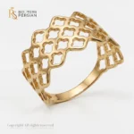 Inel aur galben model dantelat si decupat din aur 14K fara pietre pentru dama