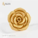 Set Aur Galben 14K Model Trandafir Sculptat 3D – Rose Flower Collection - imagine 3